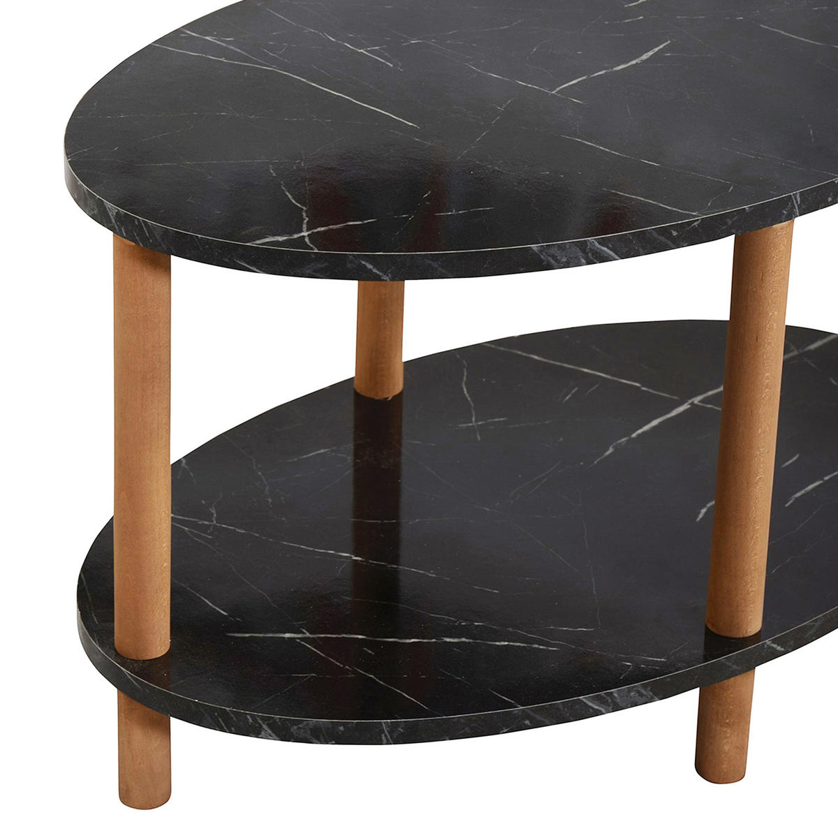 COUCHTISCH Højreby 70/44/43 cm - Schwarz/Naturfarben, Holz/Holzwerkstoff (70/44/43cm) - [en.casa]