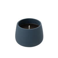KERZEN KYRA - Zement - Blau - M - 31 Std. - Blau, Stein (18/13.5cm) - J-Line