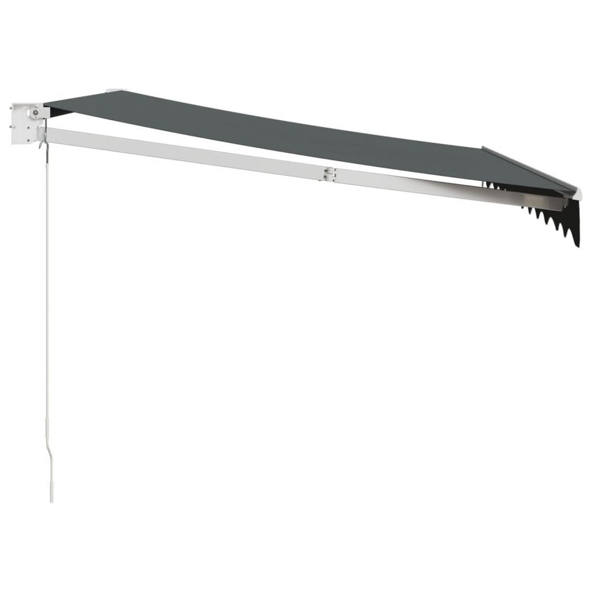 MARKISE Einziehbar Anthrazit 3,5x2,5 m Stoff und Aluminium - Anthrazit, Textil (350/1/250cm) - furnicato