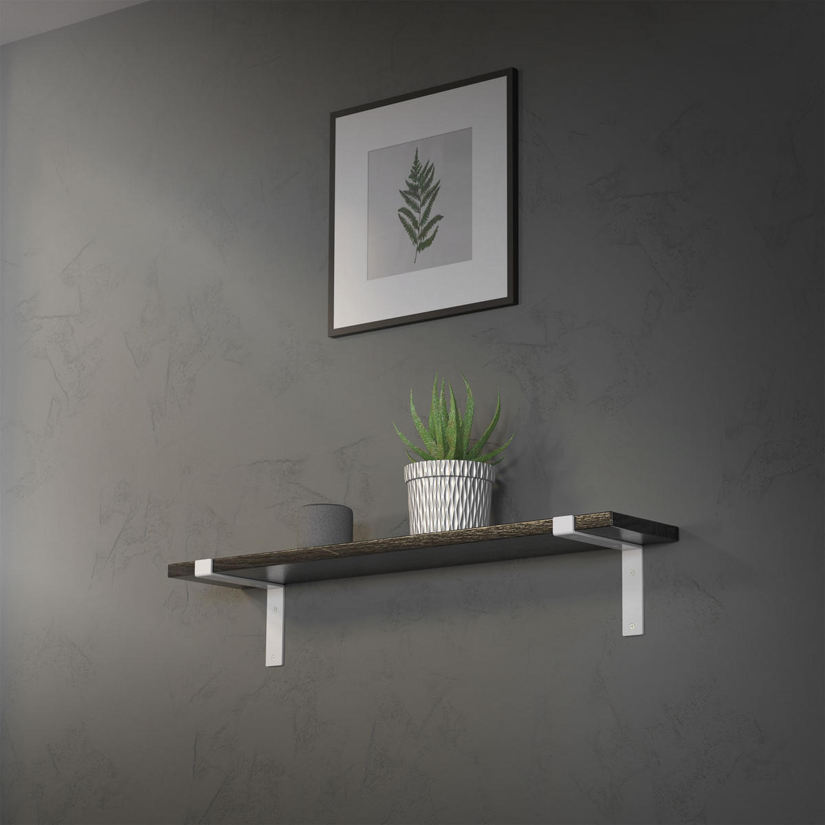 REGALHALTERUNG - Weiß, Metall (17/4/20.5cm) - ML-DESIGN