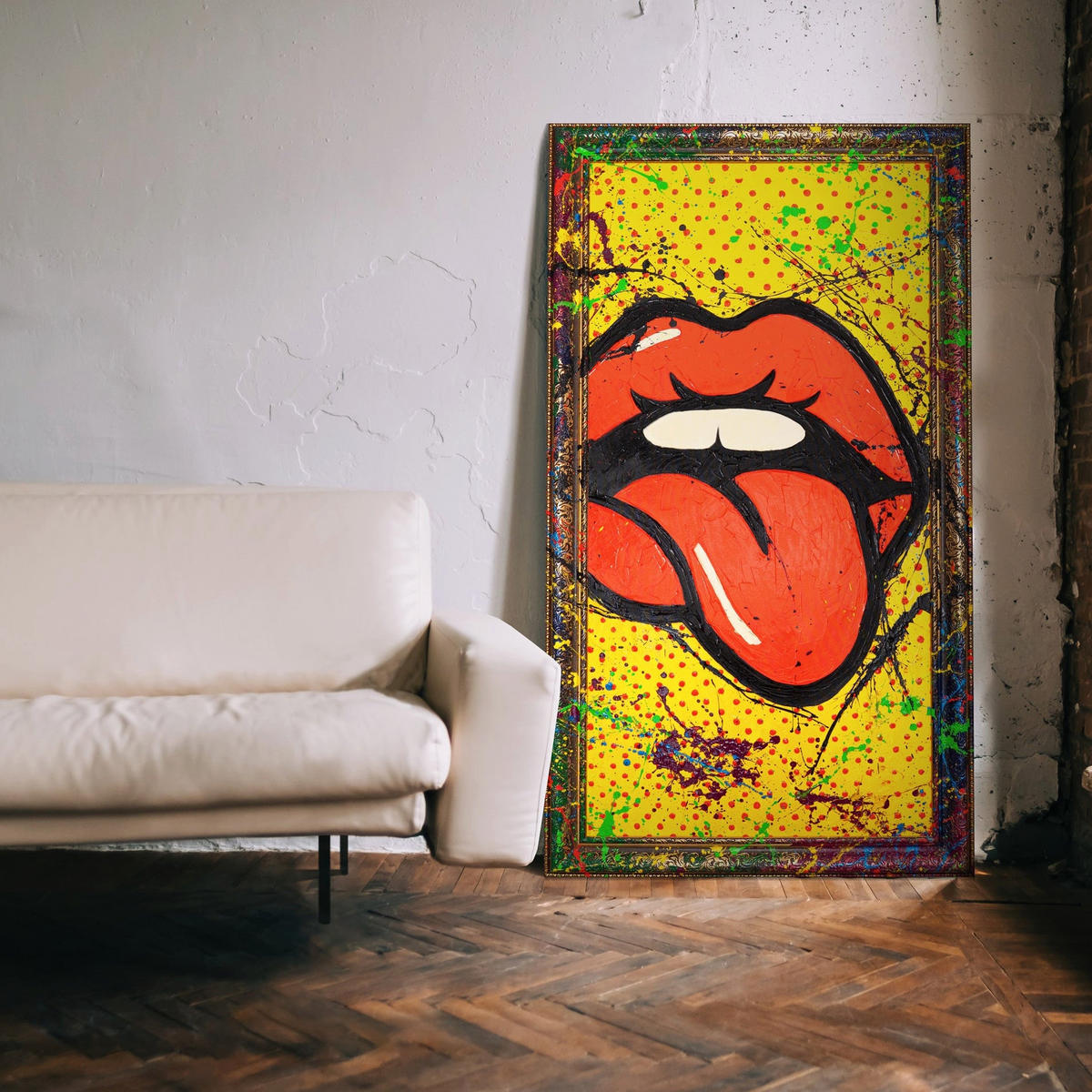 GEMÄLDE WOW Schattenfugenrahmen Gold 140x70 cm - Goldfarben, Holz (140/70cm) - YS-art gallery