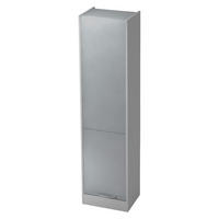 ROLLLADENSCHRANK - 5 Ordnerhöhen 40/50/200,4 cm in Grau/Silberfarben Bogengriff (Metall) - Silberfarben/Grau, Holzwerkstoff (50/200.4/40cm) - bümö