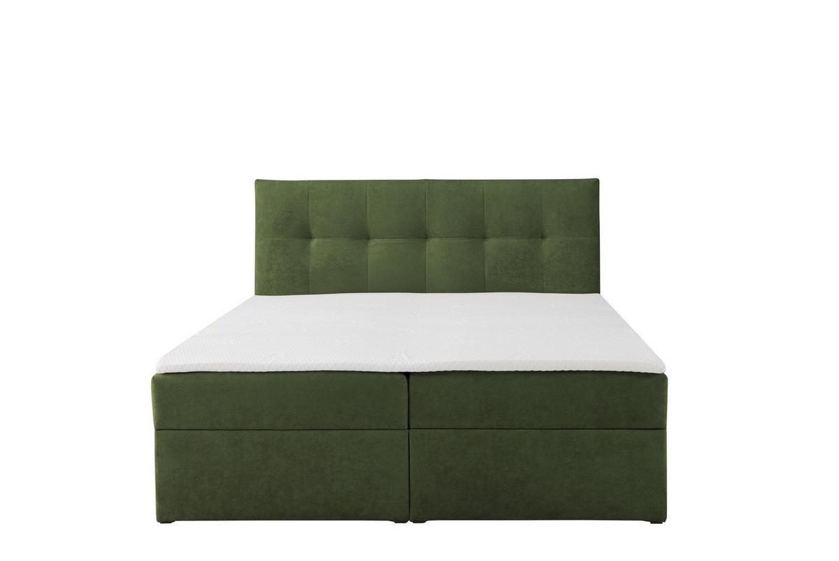 BOXBETT Toronto 180x200 Bonell-Matratze H3 und Topper - Silberfarben/Grün, Holz/Holzwerkstoff (180/200cm) - Ravio
