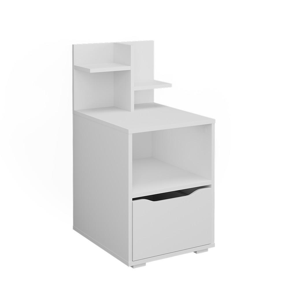 NACHTTISCH Ruben Weiß 40 x 82.2 cm mit Schublade - Weiß, Holzwerkstoff (40/82.2/48cm) - Vicco