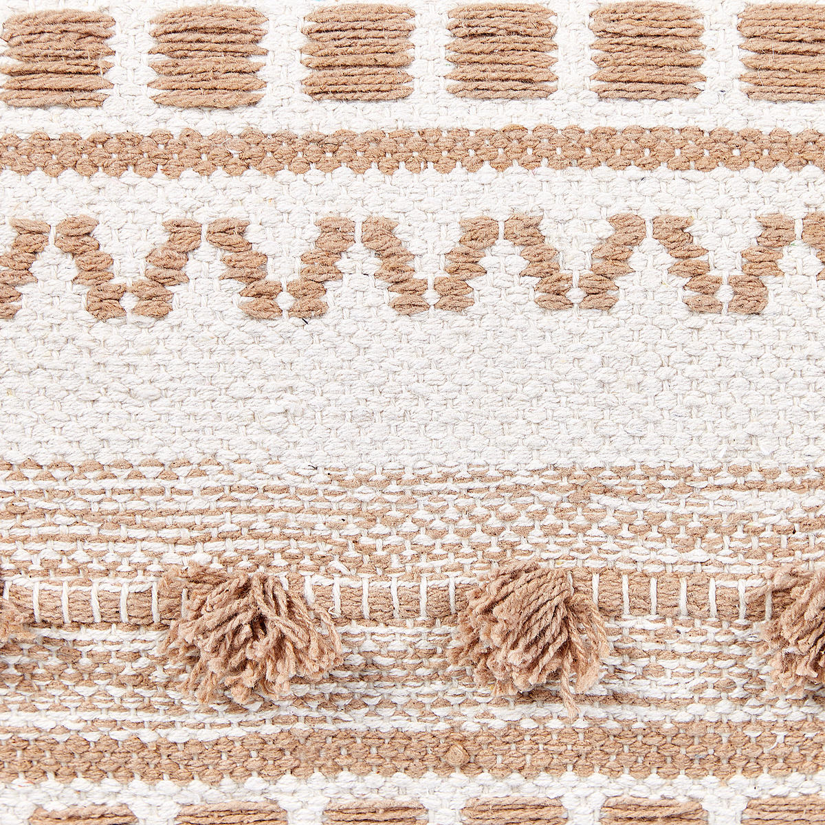 POUF Hellbeige Karaw - Beige, Naturmaterialien (50/35/50cm) - Beliani