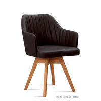 ARMLEHNSTUHL drehbar (4er-Set) Dotty 58x81x60 Eiche geölt/Espresso - Eichefarben/Dunkelbraun, Kunststoff (60/81/58cm) - 58aufmkessel
