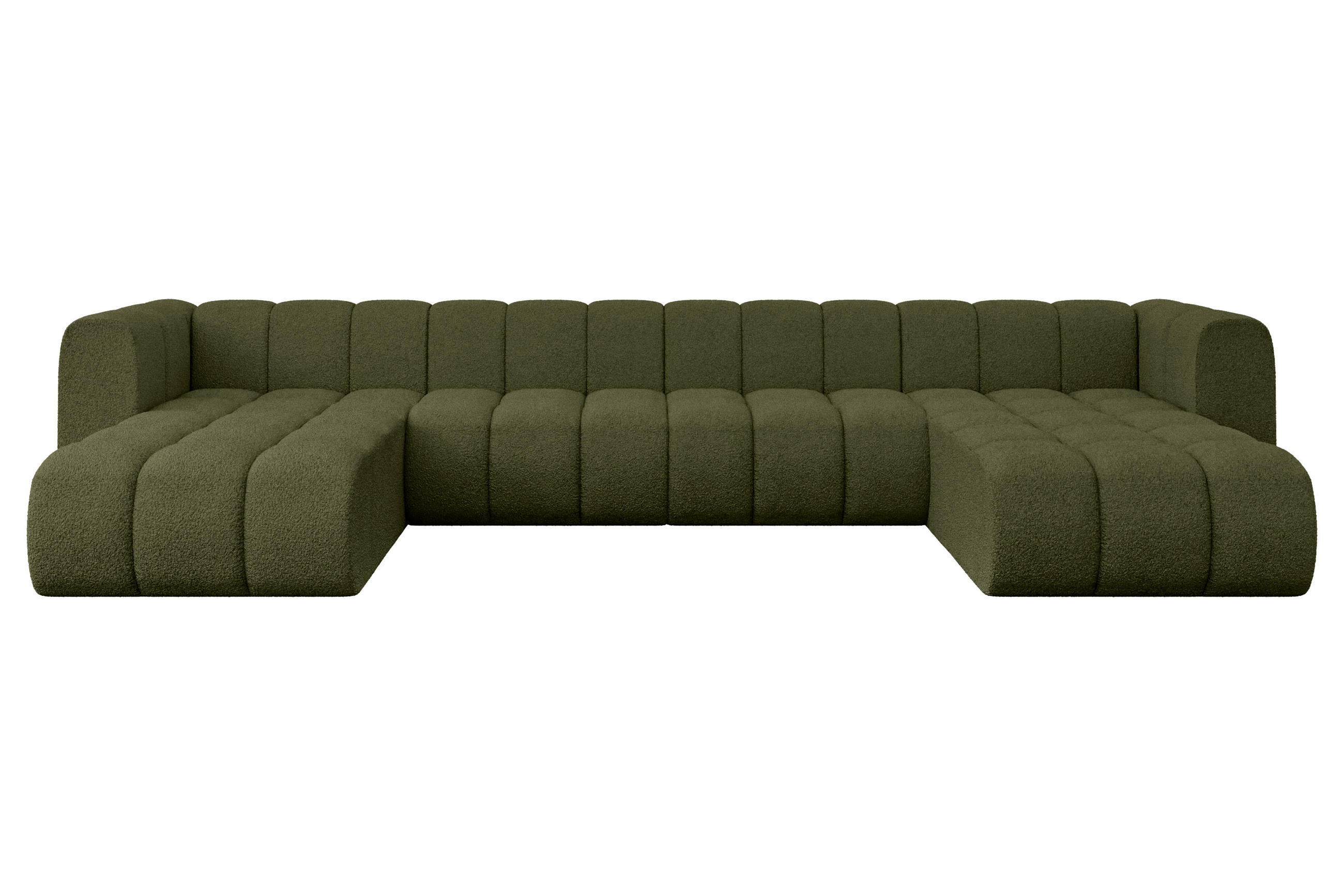 WOHNLANDSCHAFT modulares Sofa Joren-U2 - 410x177x70 cm Grün - Grün, Holzwerkstoff/Textil (410/70/177cm) - ALTDECOR
