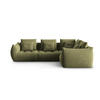 ECKSOFA modular rechts Bloom aus Samt hellgrün 3 Sitzplätze - Hellgrün, Textil (216/316cm) - Micadoni