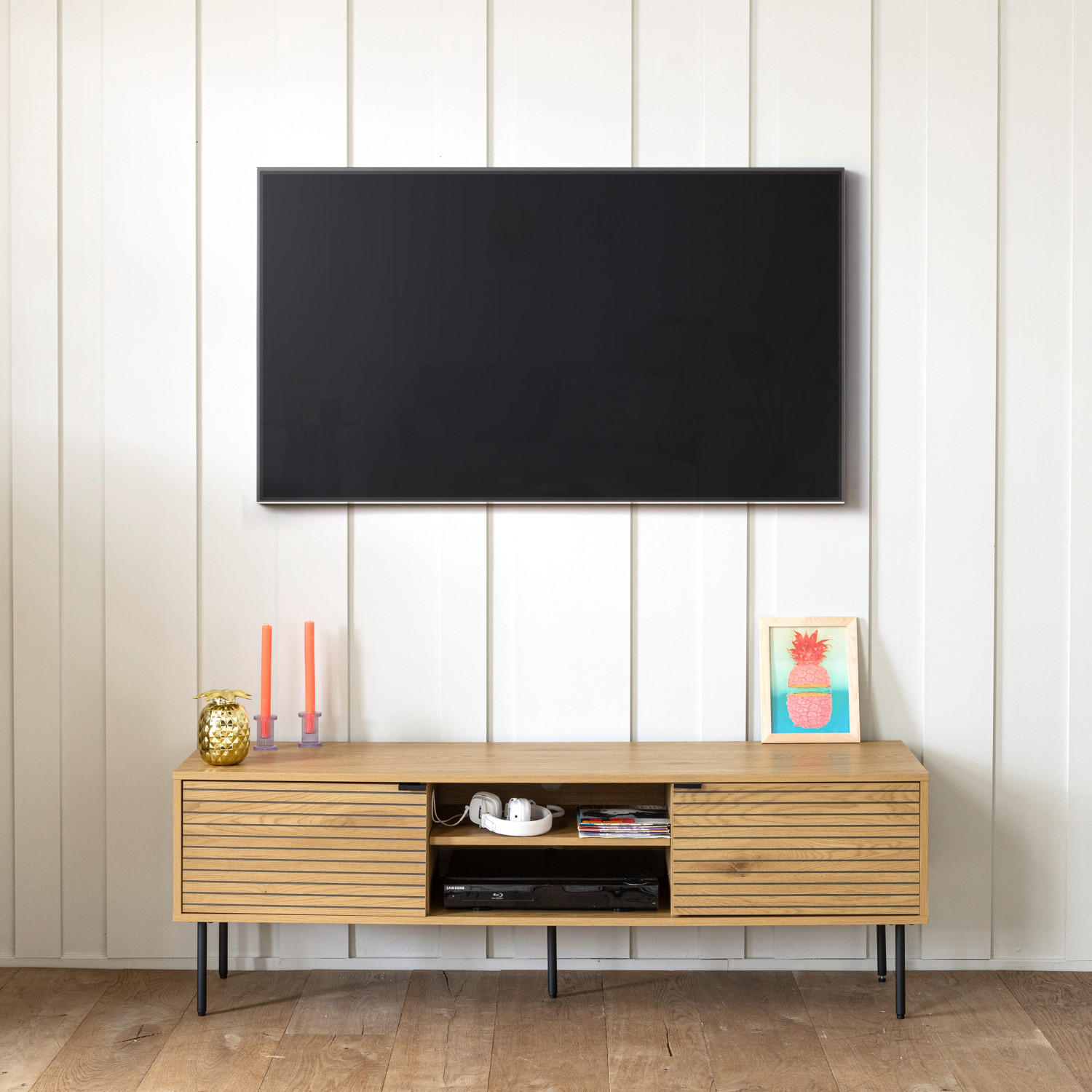 TV-MÖBEL Stinna 150/40/50 cm - Braun, Holzwerkstoff (40/50/150cm) - Happy Garden