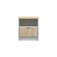 KINDER-NACHTTISCH JUMI 40/42/36 cm in Weiß/Eiche Artisan - Weiß/Eiche Artisan, Holzwerkstoff (40/42/36cm) - Deine Möbel 24