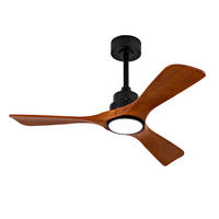 DECKENVENTILATOR DE-16225 42 Zoll mit LED Schwarz/Walnuss - Walnussfarben, Holz/Metall (107/107/36cm) - ComfortXL
