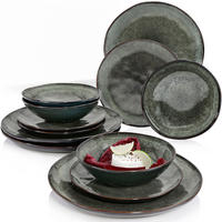 TAFELSERVICE KOPENHAGEN - 24 teilig aus Steingut - Grau, Stein (74/76/76cm) - Sänger