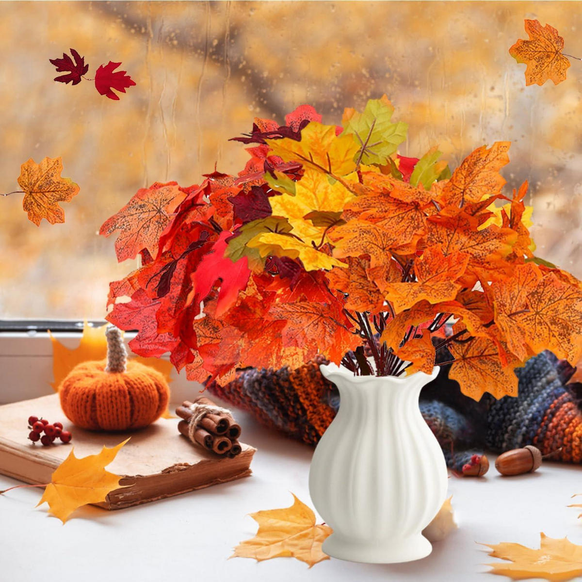 HERBSTSTRAUSS 4-teiliges Set 35 cm - Multicolor, Kunststoff (10cm)