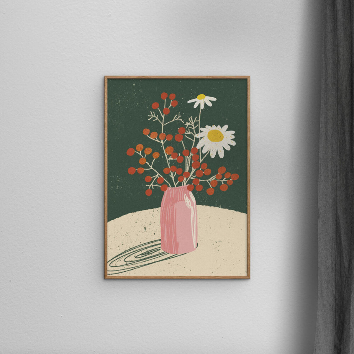 POSTER Gigi Rosado - Winter Bouquet - Grün, Papier (70/100/0.1cm) - Poster&Frame