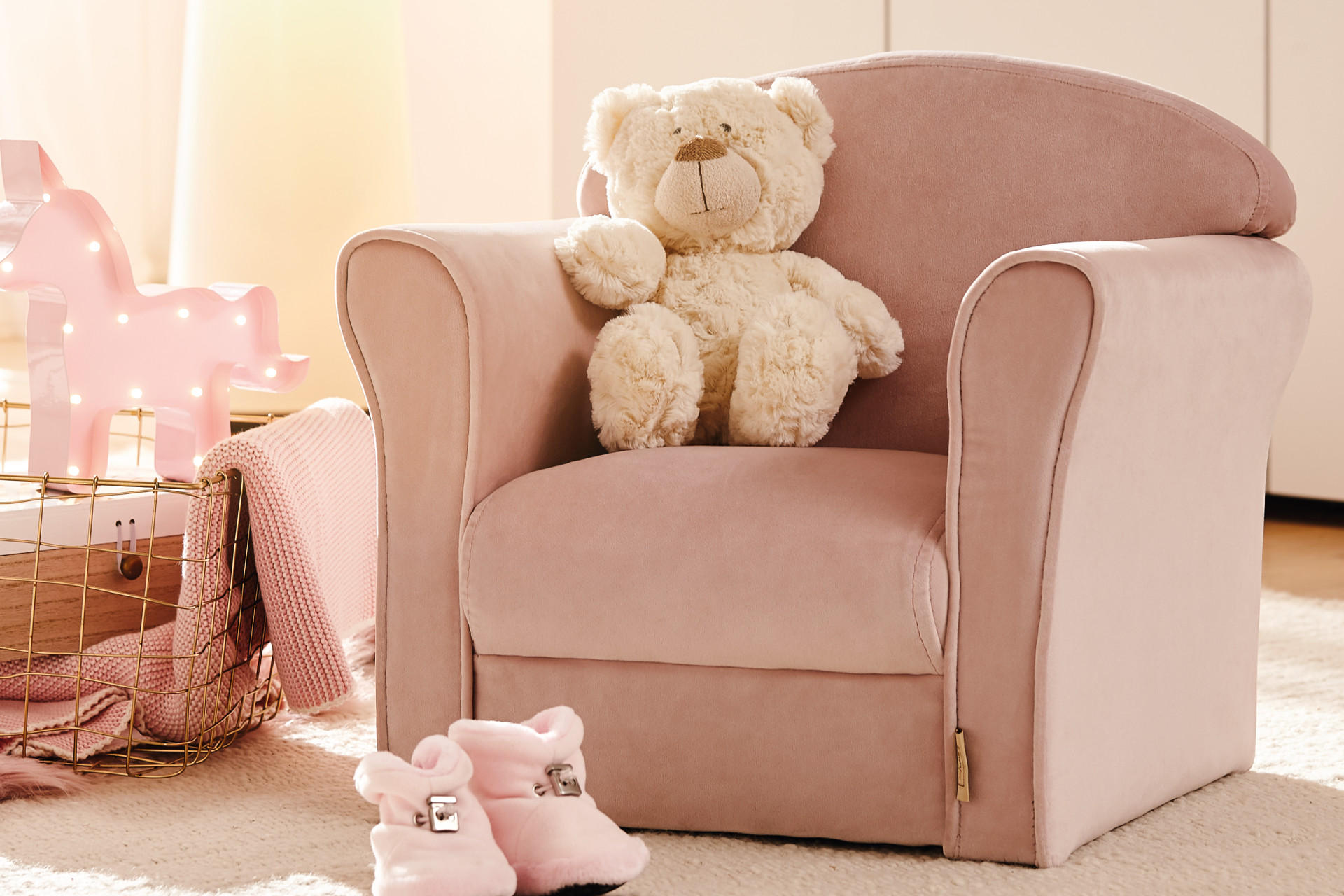 Rosa Sessel gemÃ¼tlich KuschelbÃ¤r