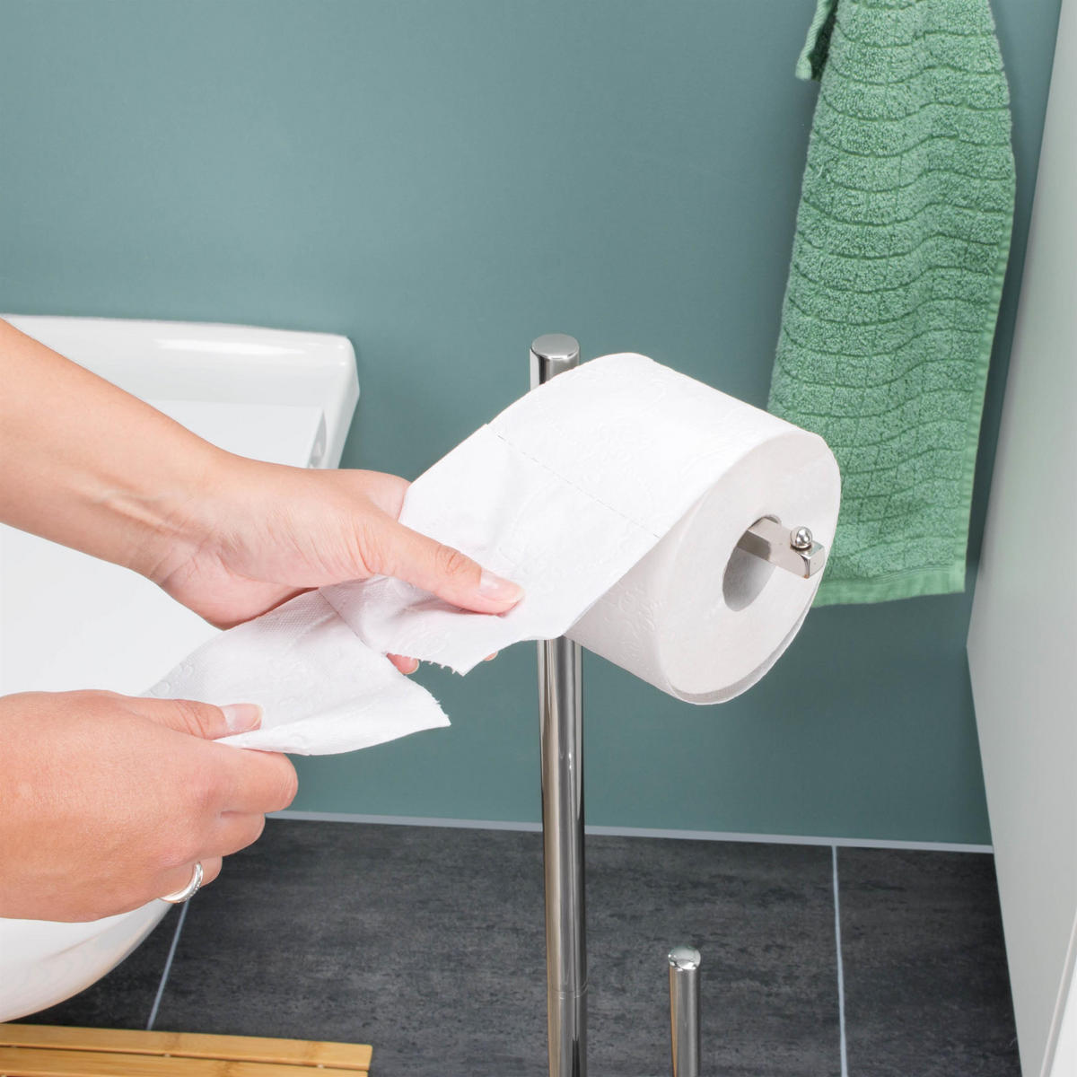 STAND-WC-GARNITUR, braun - Braun, Metall (20/70/20cm) - bremermann