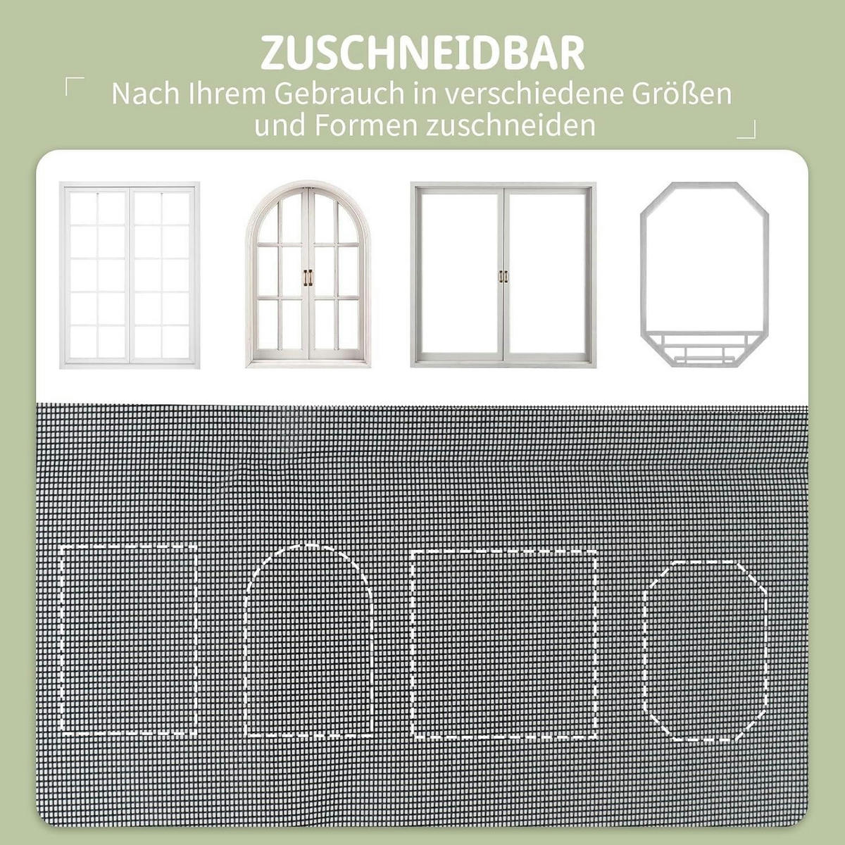 FENSTER Fliegengitter Katzensicher 100 x 130 cm - Schwarz, Textil (100/1/130cm)