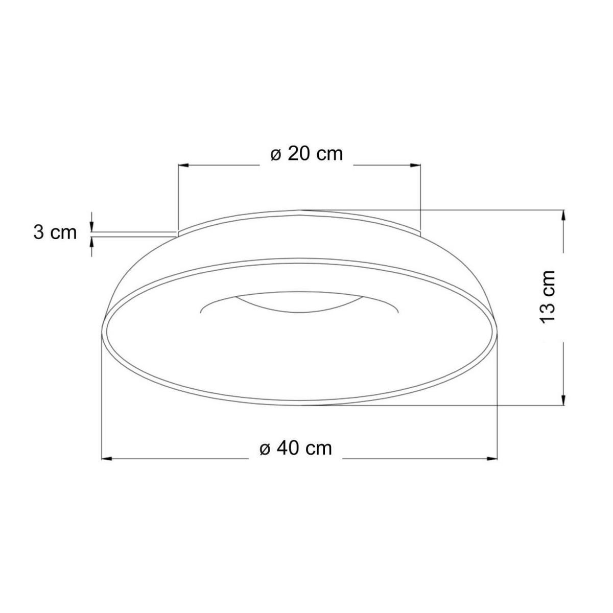 DECKENLEUCHTE Séline, Weiß, 40cm - Weiß, Metall (13/40/40cm) - KOSILUM