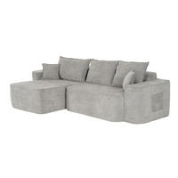 ECKSOFA DE-34653 modularer XXL-Tiefsitz Grau - Grau, Textil (144/262cm) - ComfortXL
