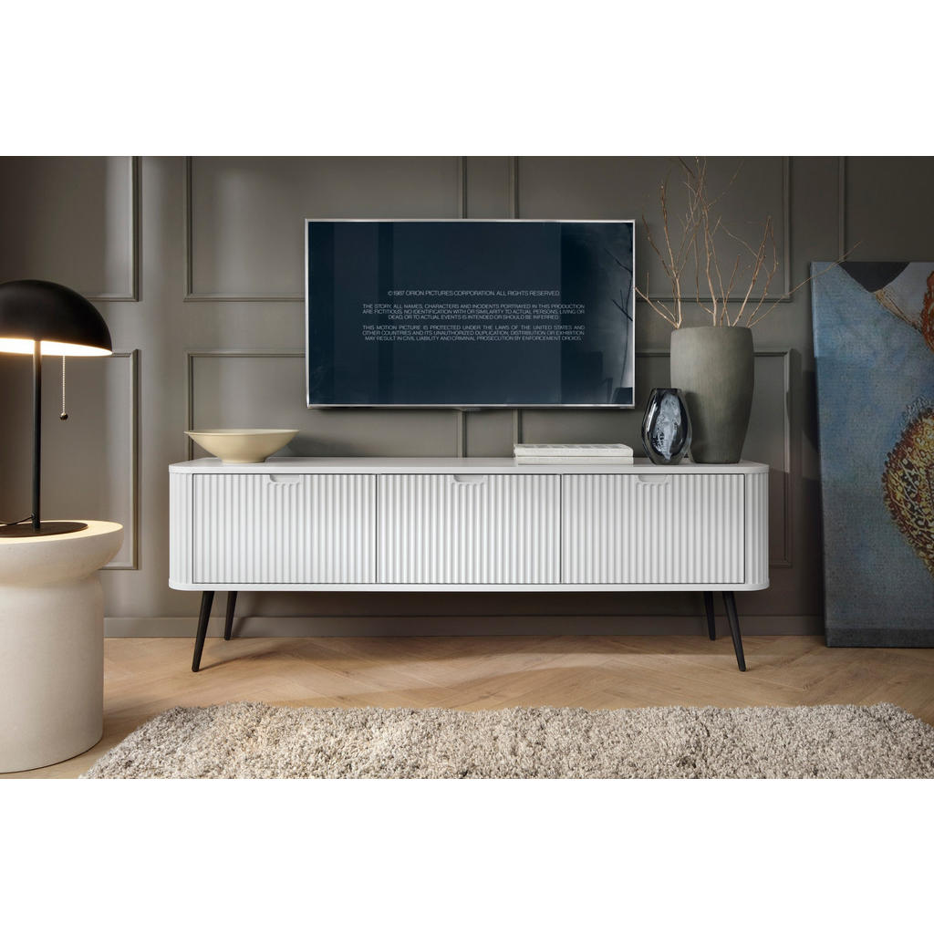 Thumbnail - Deine Möbel 24 Tv-Lowboard, Weiß, Gold, Holzwerkstoff, 168x56x39 cm, Wohnzimmer, Wohnwände, Lowboards, Lowboards stehend