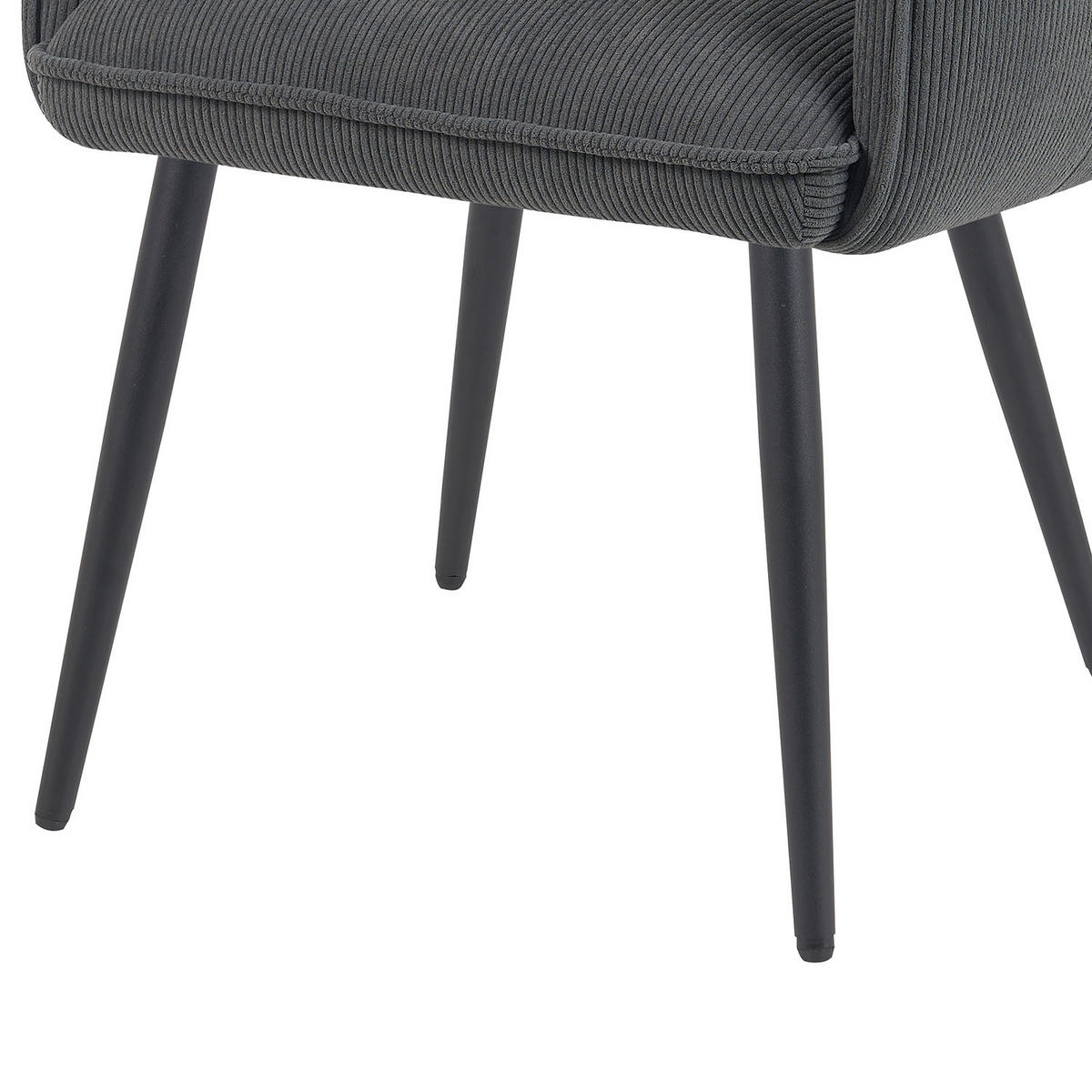 ESSZIMMERSTUHL Mika-Ayla - Anthrazit/Schwarz, Textil/Metall (60/88/63cm) - DUBI Möbel