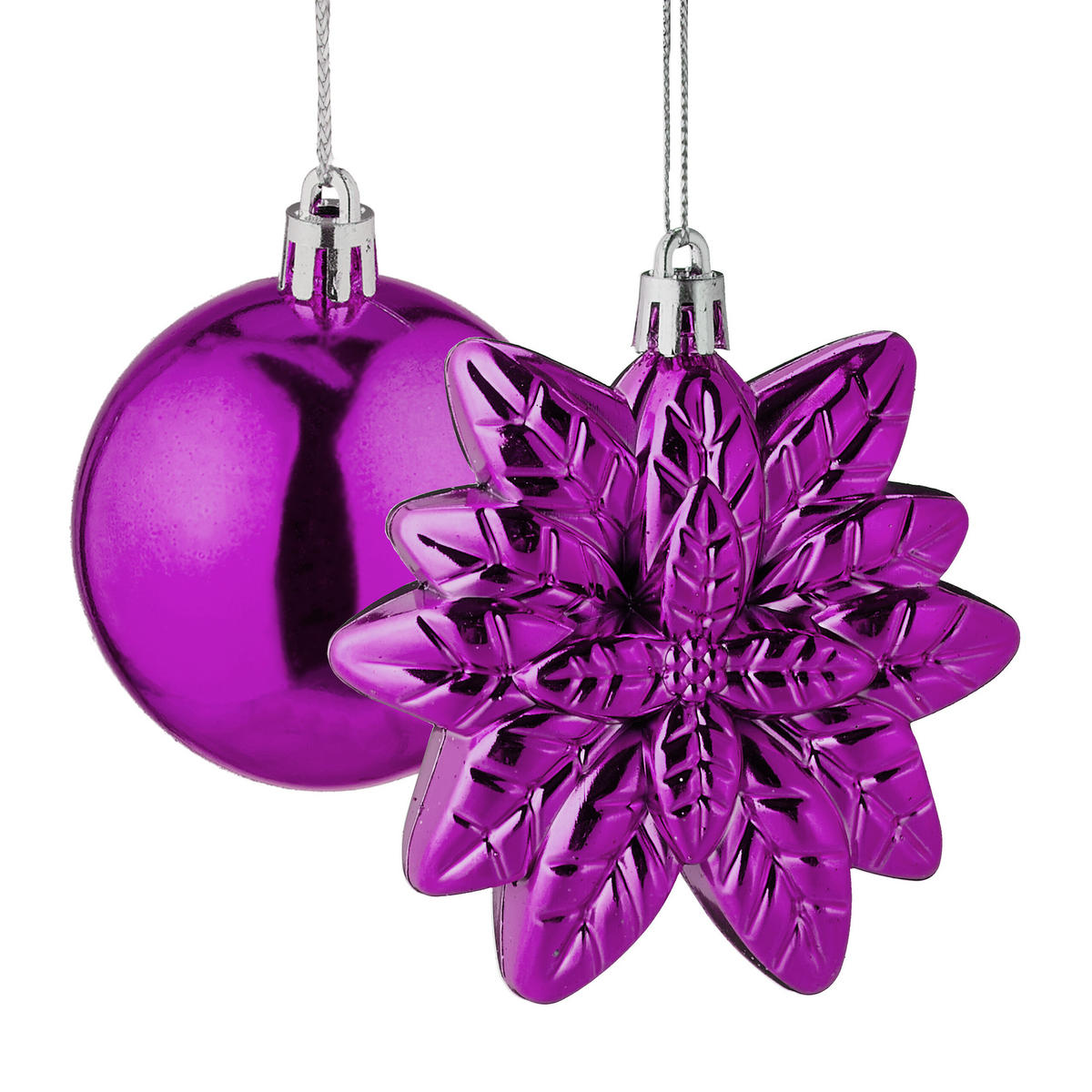 100-TLG.WEIHNACHTSKUGELN-SET - Pink, Kunststoff (30/24/12cm) - Relaxdays