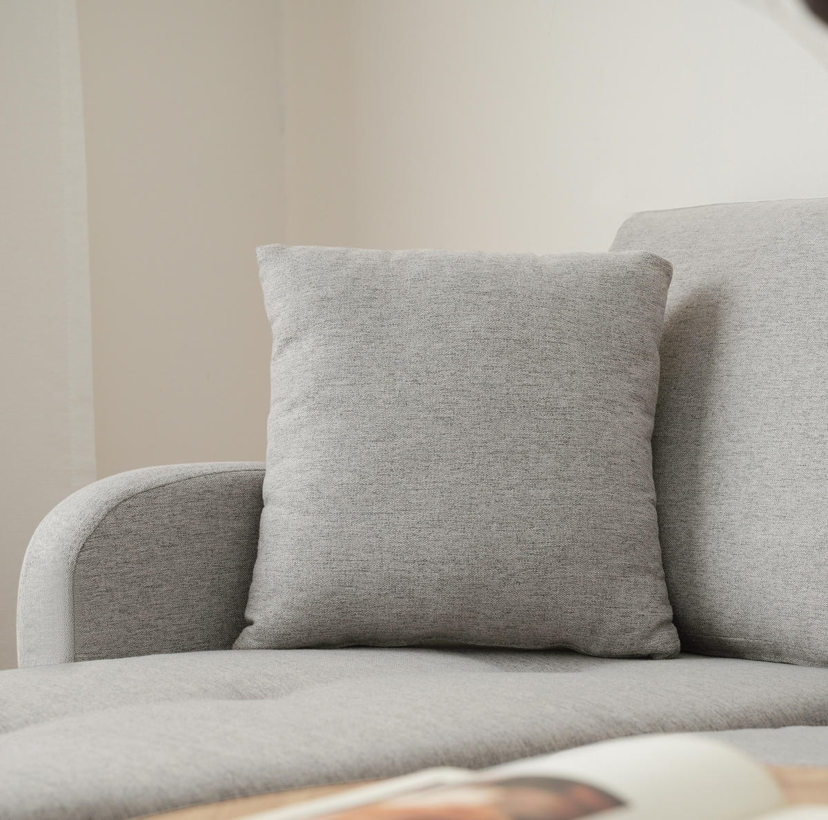 SOFA modular mit Chaiselongue 166 x 118 x 77 cm Grau - Grau, Kunststoff (166/118cm) - IVMEU
