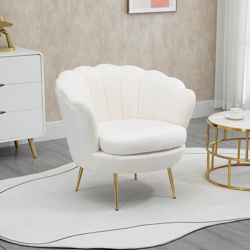 Thumbnail - Homcom Polstersessel, Weiß, Kunststoff, 79x77x77 cm, Wohnzimmer, Sessel, Polstersessel