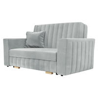SCHLAFSOFA Viva Glam II - Hellgrau/Naturfarben, Holz/Kunststoff (145/85/98cm) - MIRJAN24