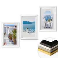 WANDBILDER 3er-Set - 20x30 cm Weißer Rahmen - Weiße Treppenpflanzen Seetor - Weiß, Kunststoff (20/30cm) - ArtPrintCave