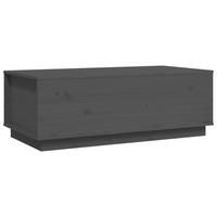COUCHTISCH Grau 100x50x35 cm Massivholz Kiefer - Grau, Holz (100/50/35cm) - furnicato