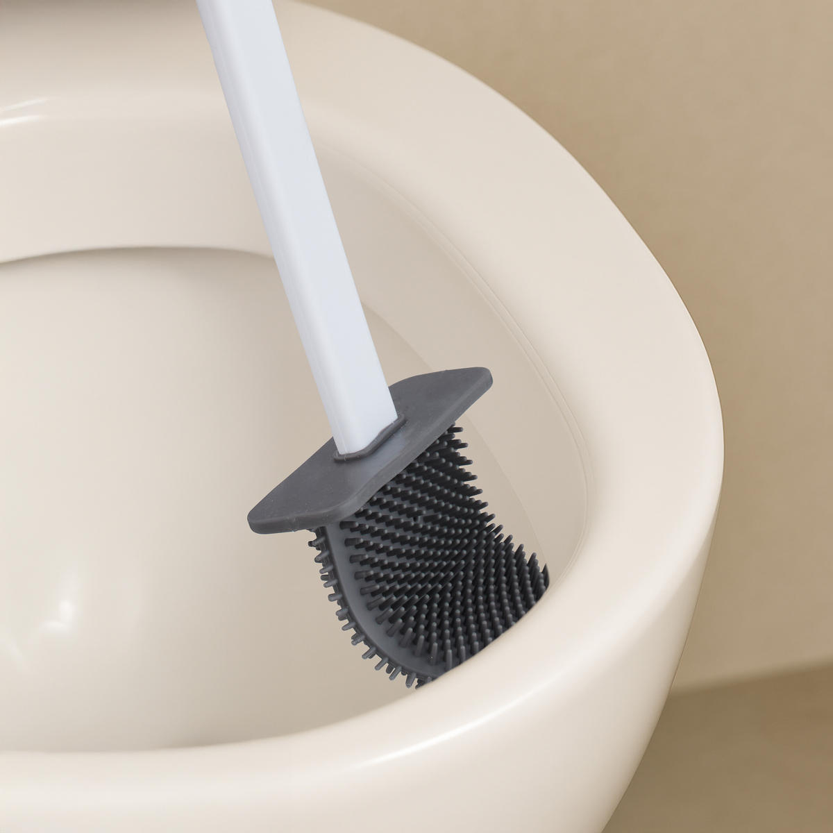 TOILETTENBÜRSTE - Weiß, Kunststoff (9.5/35.5/4cm) - Relaxdays