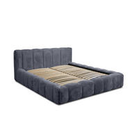 POLSTERBETT Hailey In Tender Way - Dunkelblau, Holzwerkstoff/Textil (140/200cm) - Fun Möbel