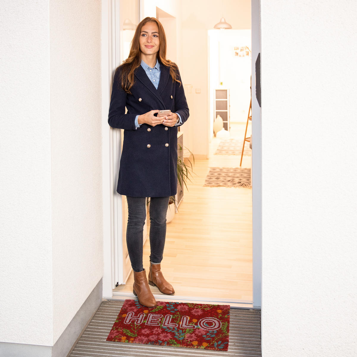 FUßMATTE - Multicolor, Kunststoff/Textil (60/40cm) - Relaxdays