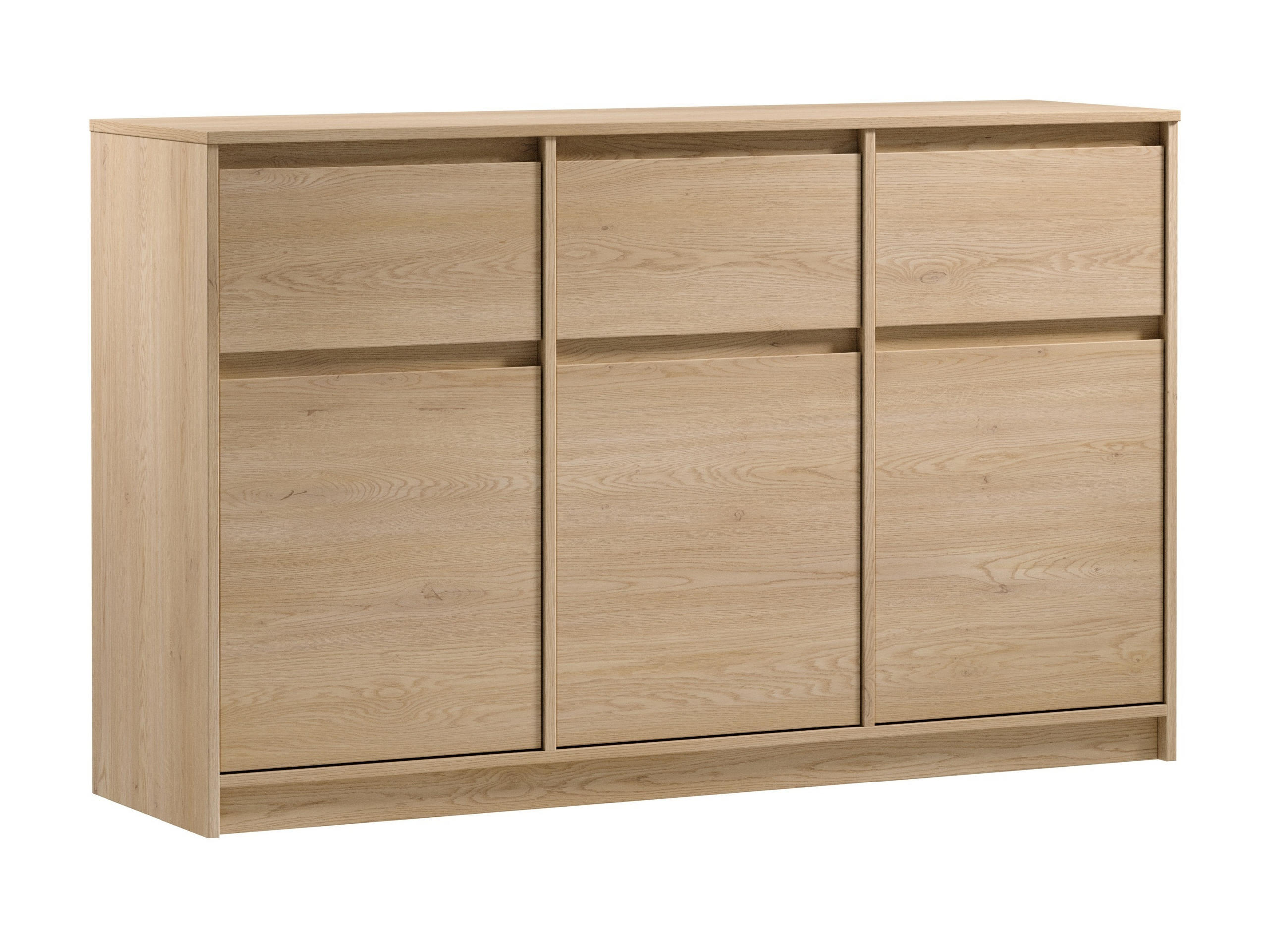 SIDEBOARD Mormanno 3T 3S Eiche Cremona – klassisches Design im Holzdekor - Eichefarben, Holzwerkstoff (138/86.6/40cm) - AX Living