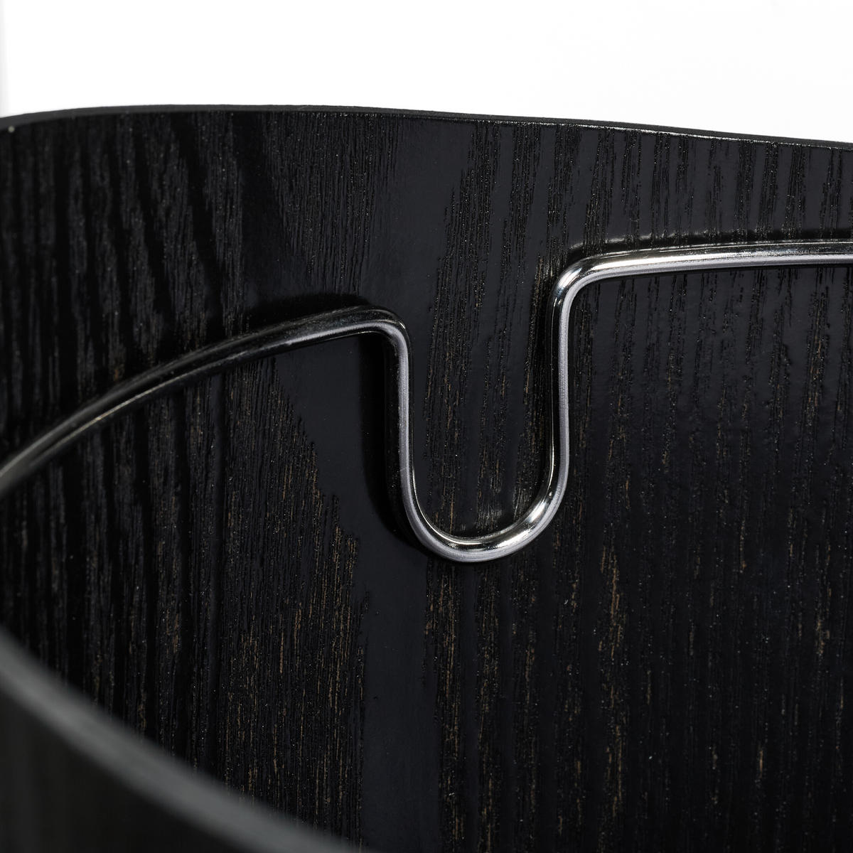 KÔŠ na papierový odpad - čierna, drevo (23/30/23cm) - Relaxdays