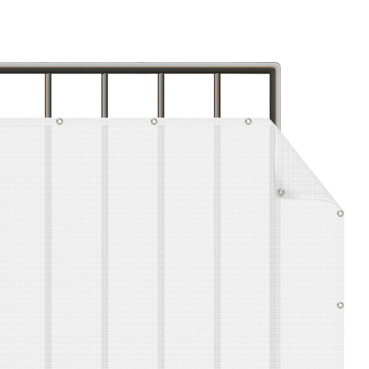 BALKON SICHTSCHUTZ Polarweiß 300/90 cm - Weiß, Kunststoff (300/90cm) - Bilderwelten