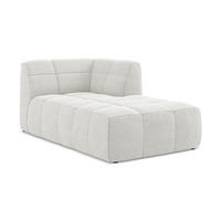 SOFAELEMENT Rechts Bouclé Stoff Weiß - Schwarz/Weiß, Holzwerkstoff/Kunststoff (101/77/175cm) - Makamii