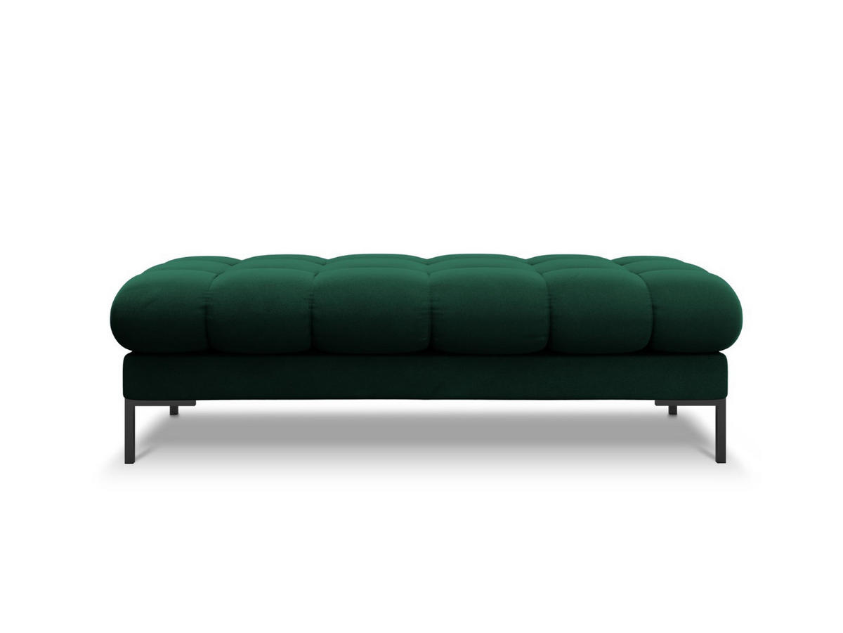 BANK Mamaia aus Samt flaschengrün 2 Sitzplätze - Grün, Textil (133/41/62cm) - Micadoni