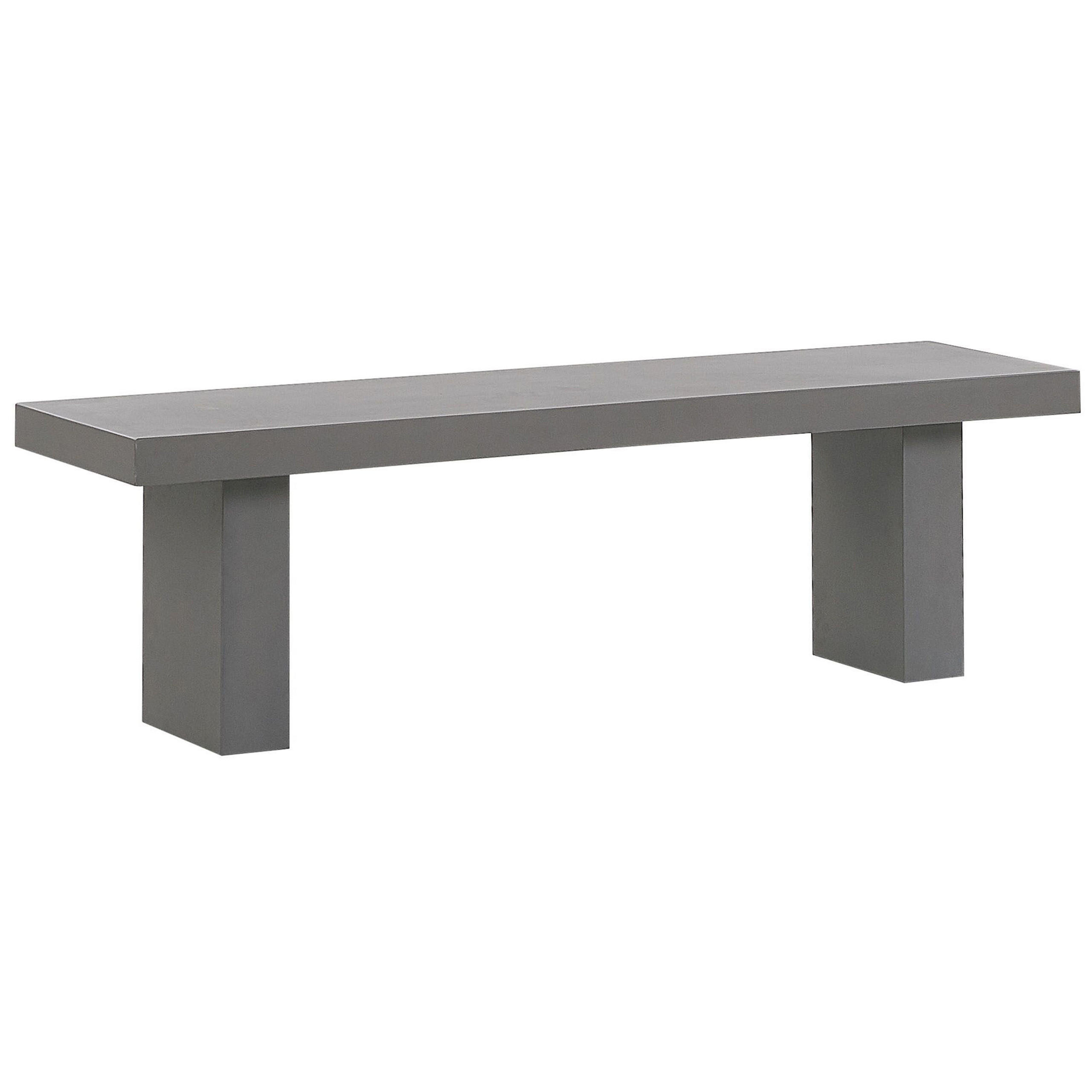 VRTNA KLUPA beton sivi 150 cm t-oblika Taranto - siva, kamen (150/45/40cm) - Beliani