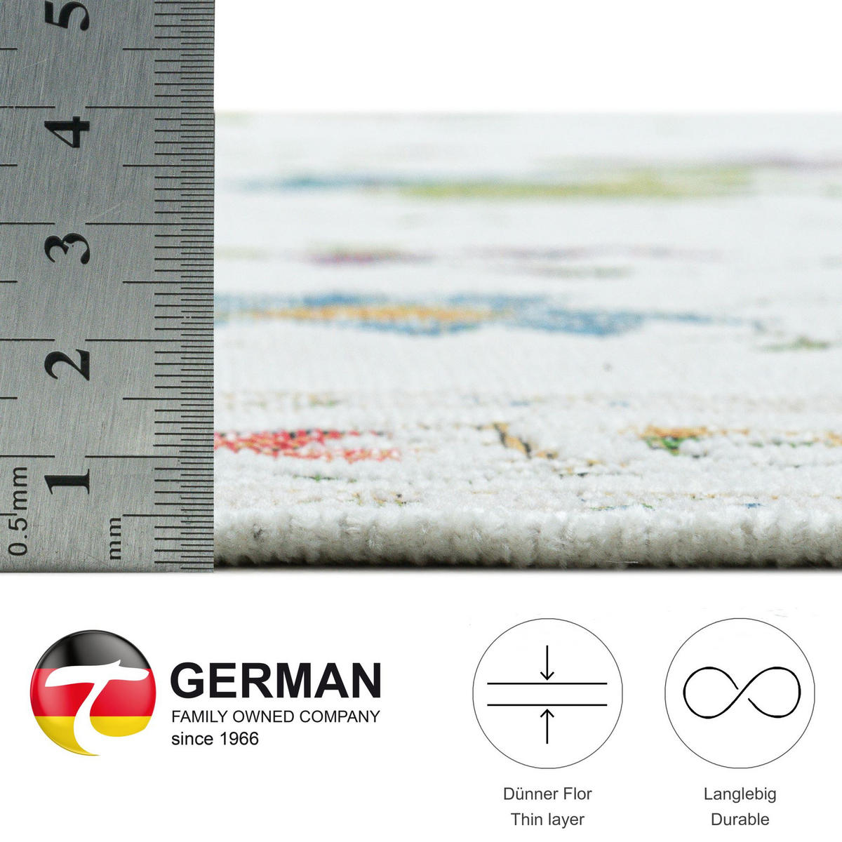 FLACHWEBTEPPICH Flomi Bettumrandung 70x400 cm - Creme, Textil (70/400cm) - THEKO