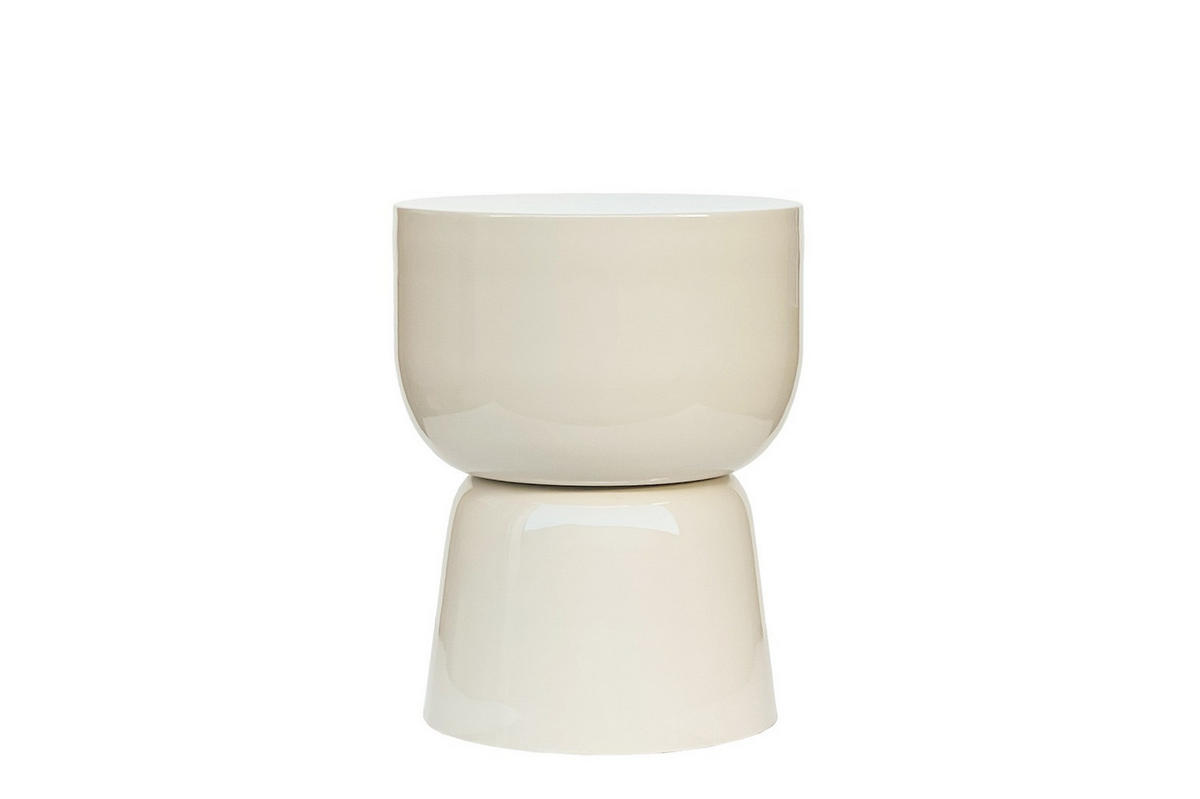 BEISTELLTISCH Kian - Weiß - 46/35.5/35.5 cm - Weiß, Metall (35.5/35.5/46cm) - Livingfurn