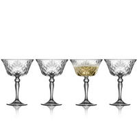CHAMPAGNERSCHALE Melodia 4er Set, Kristallglas, Transparent, 260 ml - Transparent, Glas (0.26L) - Lyngby Glas