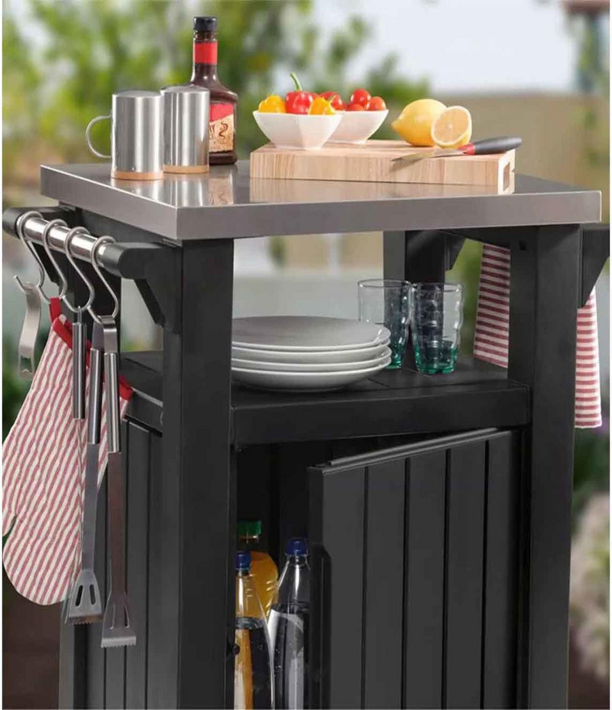 GRILLTISCH Unity - Grau, Kunststoff (76.4/52/90cm) - Keter
