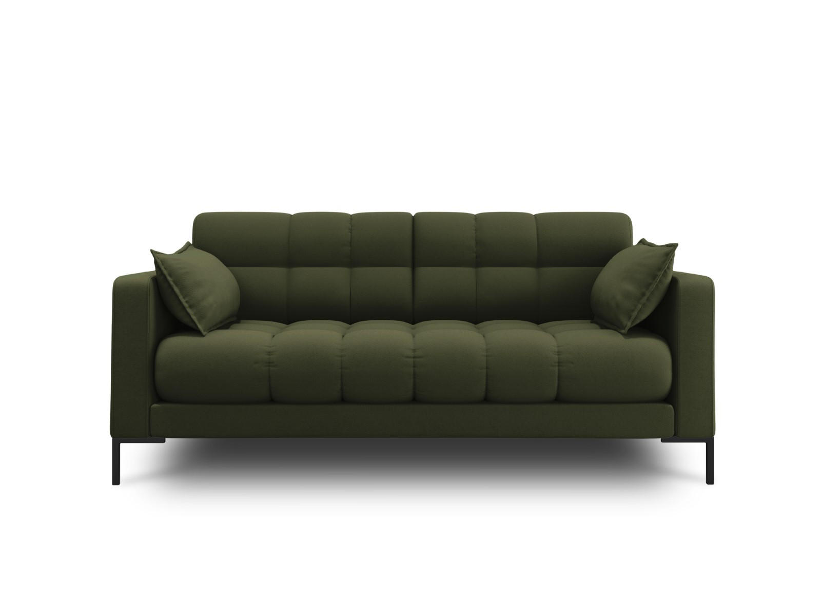 SOFA Mamaia aus strukturiertem Stoff grün 2 Sitzplätze - Grün, Textil (92/75/152cm) - Micadoni