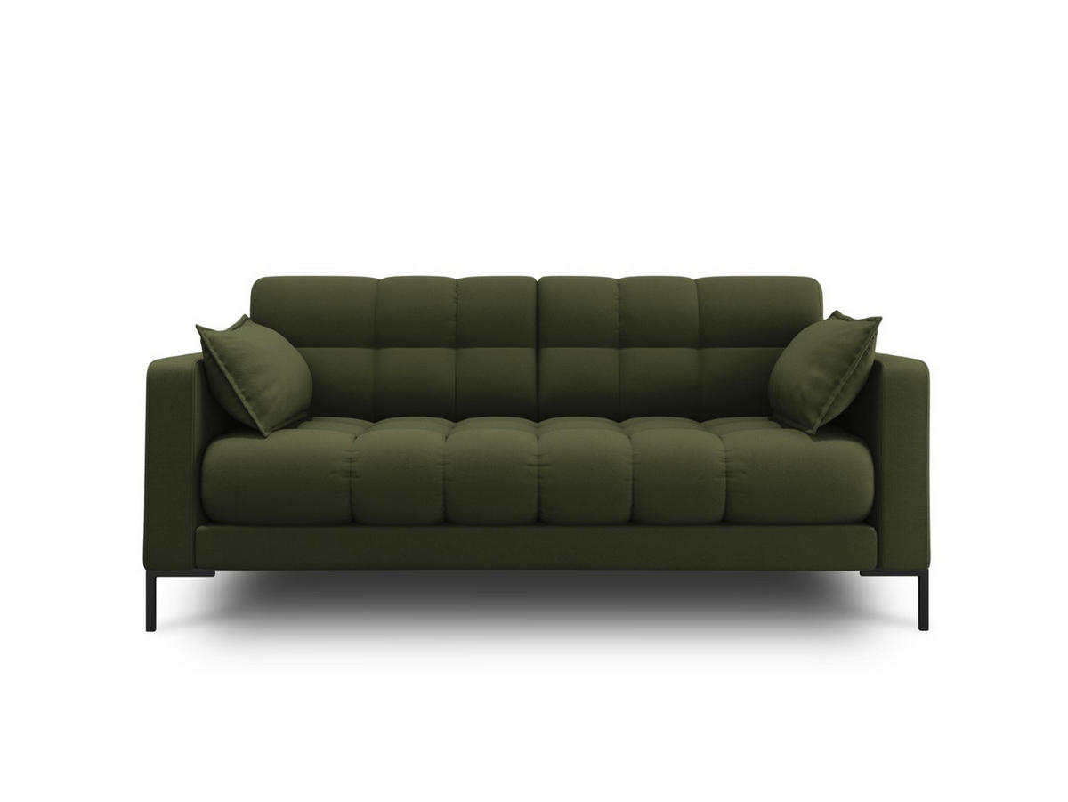 SOFA Mamaia aus strukturiertem Stoff grün 2 Sitzplätze - Grün, Textil (92/75/152cm) - Micadoni