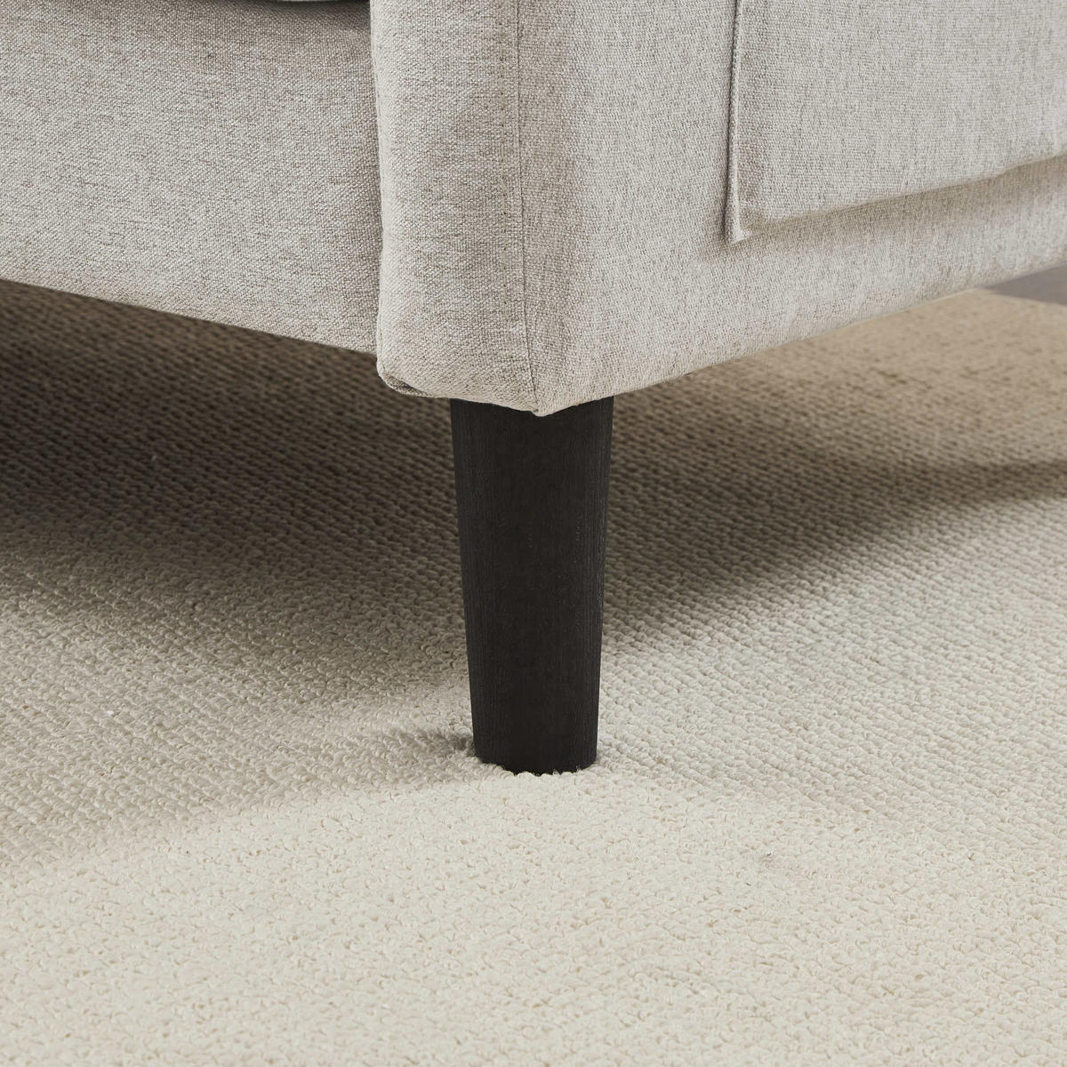 SOFA modular mit Chaiselongue 166 x 118 x 77 cm Beige Grau-Weiß - Weiß, Kunststoff (166/118cm) - IVMEU