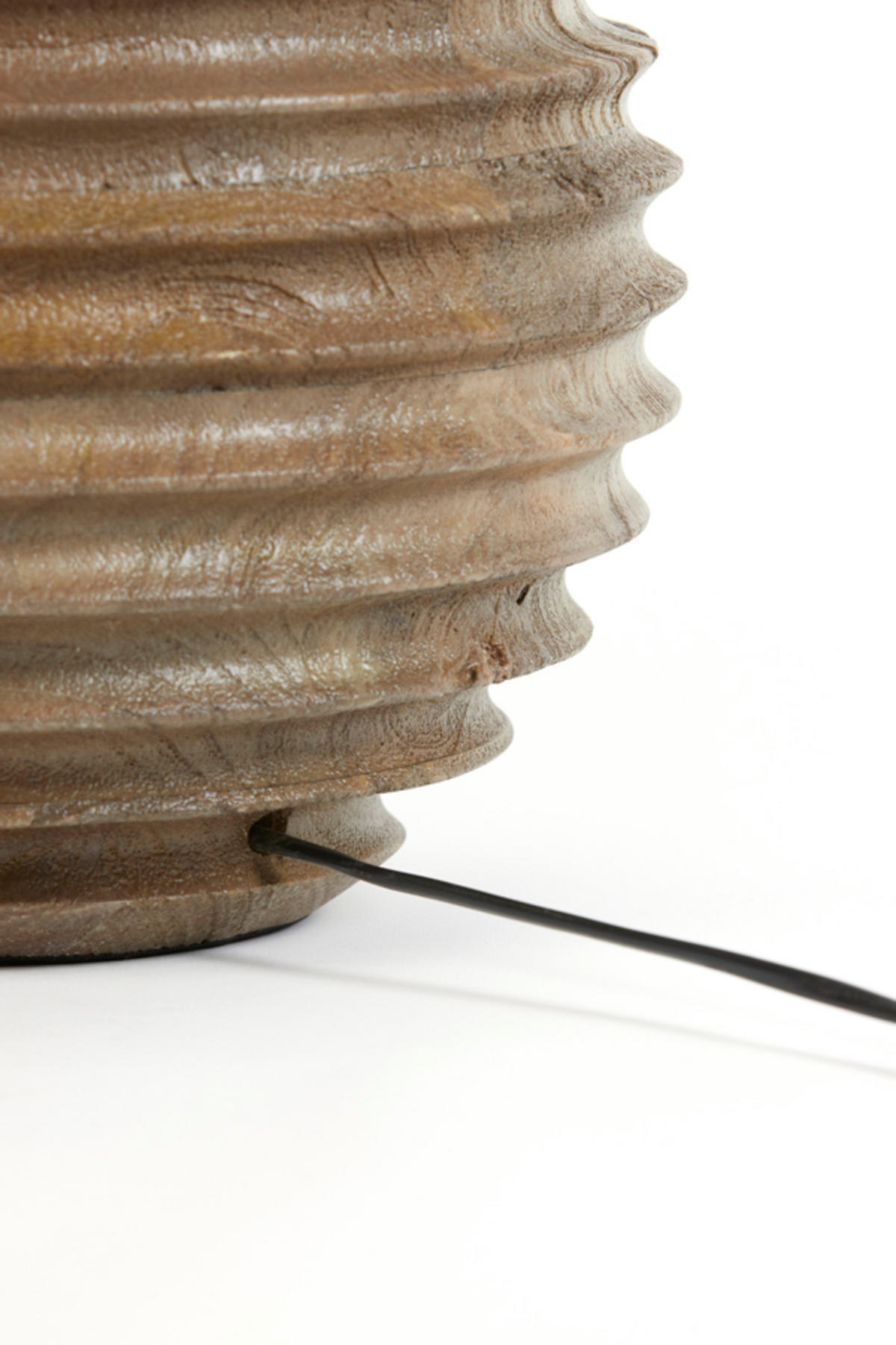 LAMPENFUSS Renzo Braun Ø29/38 cm - Braun, Holz (29/29/38cm) - Light & Living