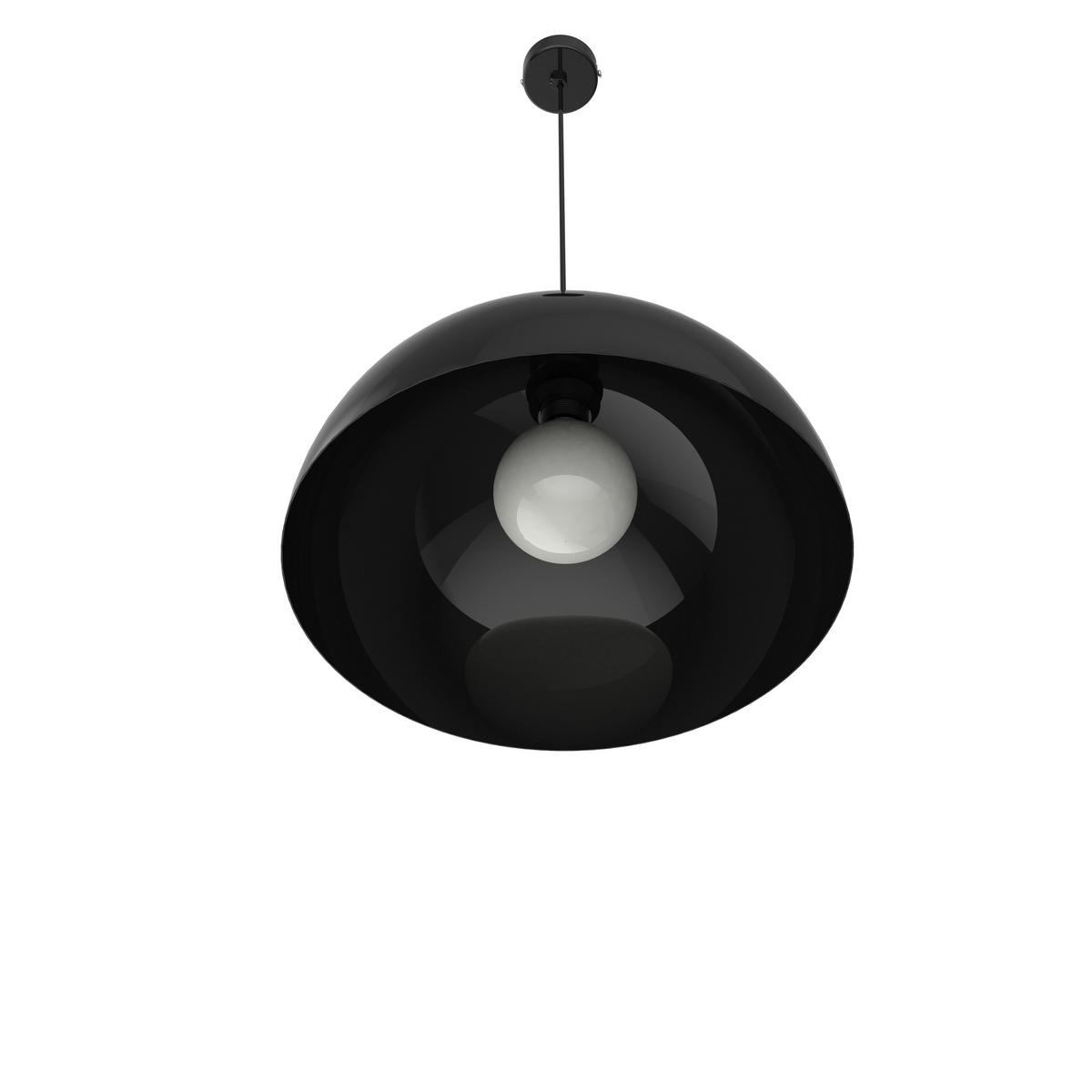 HÄNGELEUCHTE - Schwarz Hochglanz, Metall (40/40/20cm) - Lumicom