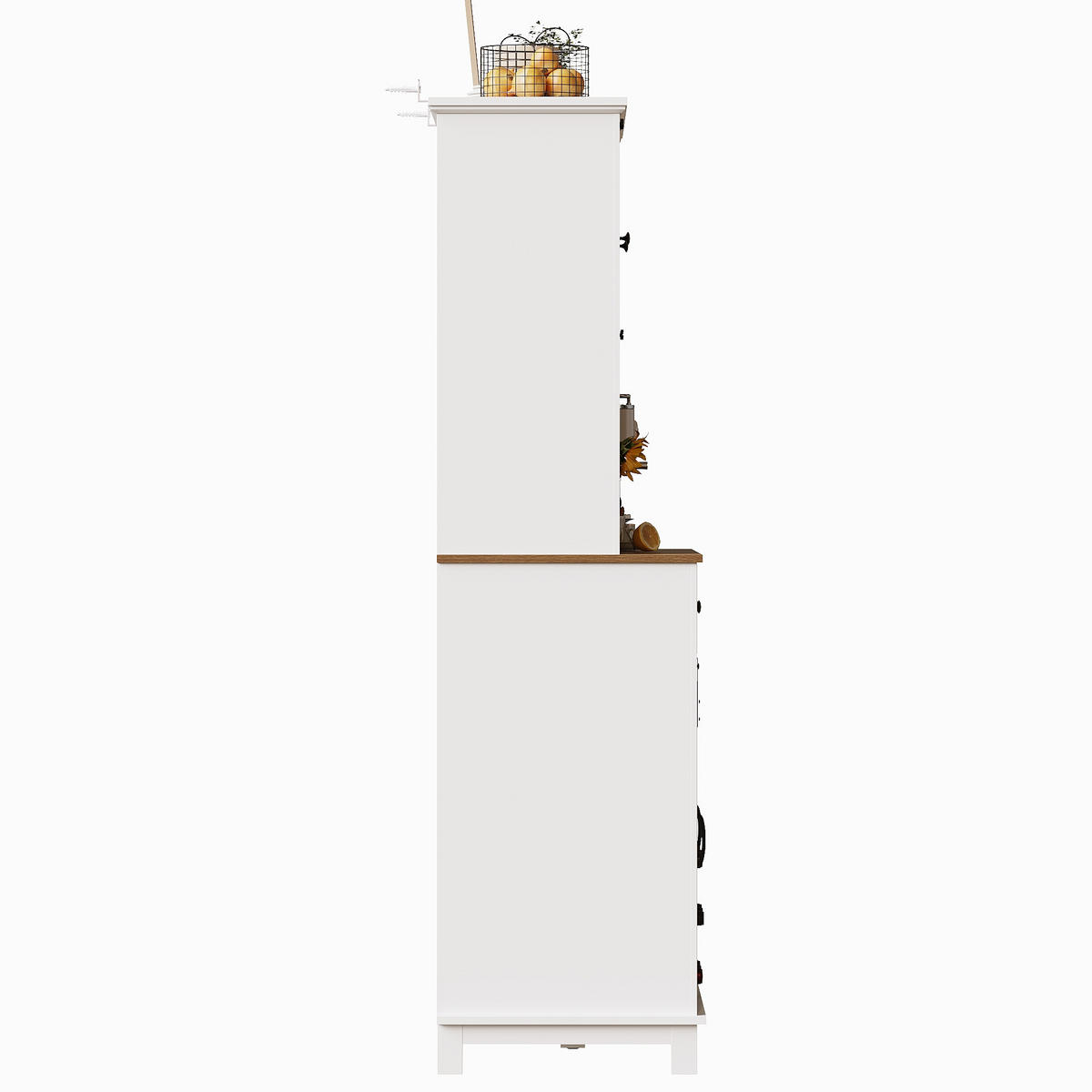 GESCHIRRSCHRANK aus MDF 105x38,4x180cm in Weiß mit LED-App-Steuerung - Weiß, Holzwerkstoff (105/180/38.4cm) - Modfu